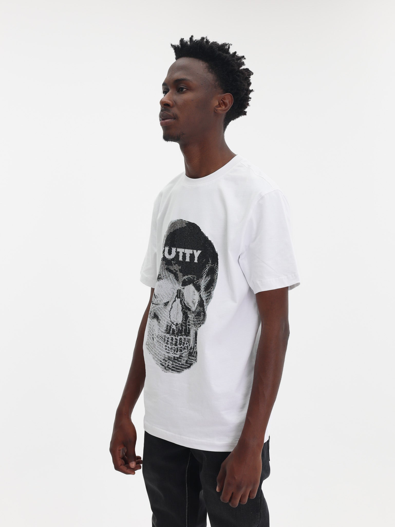 Cutty T-Shirt Skull  Logo White